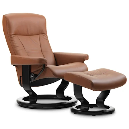 Small Classic Reclining Chair and Ottoman